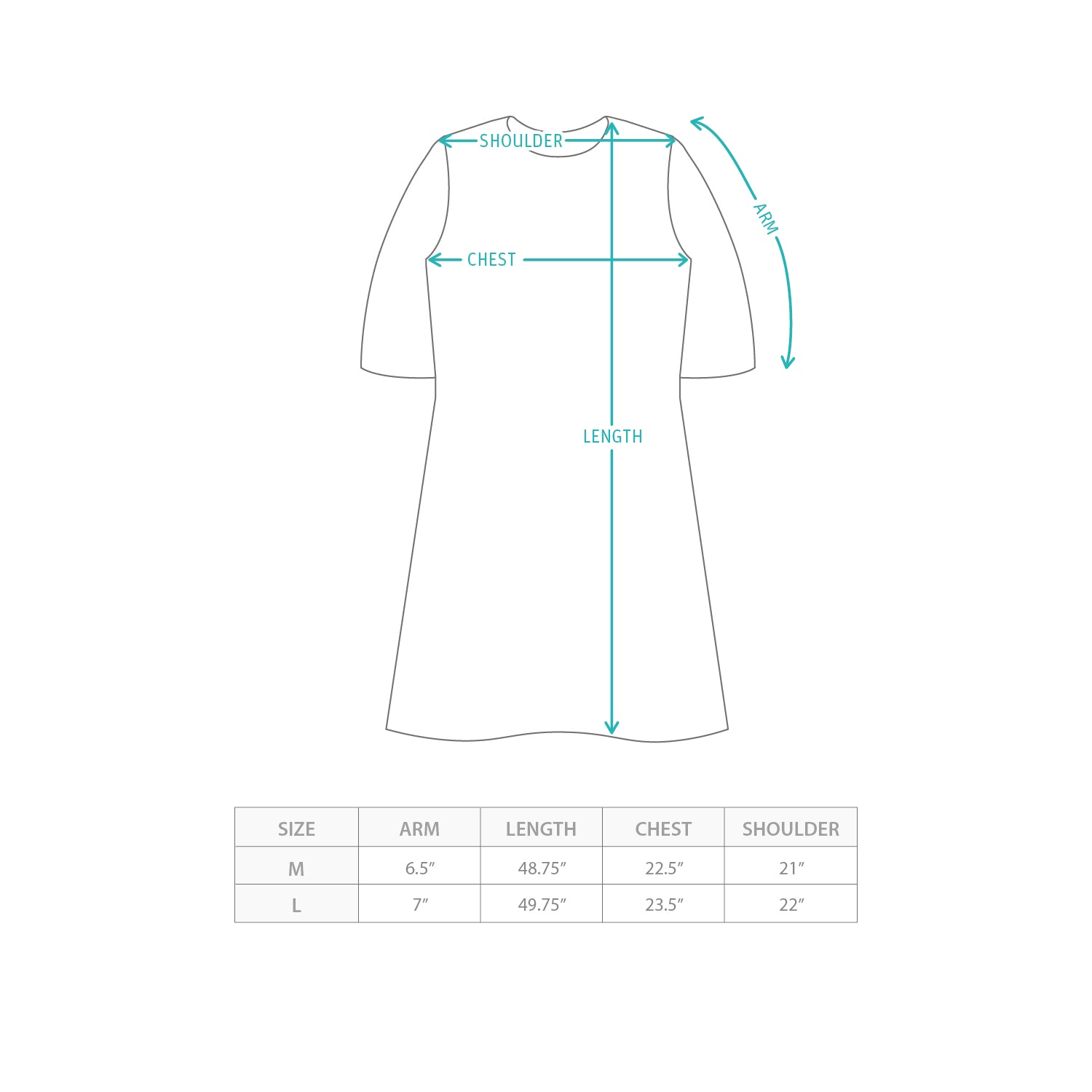 (DS025) Cool Touch Drawstrings Onepiece Size Chart
