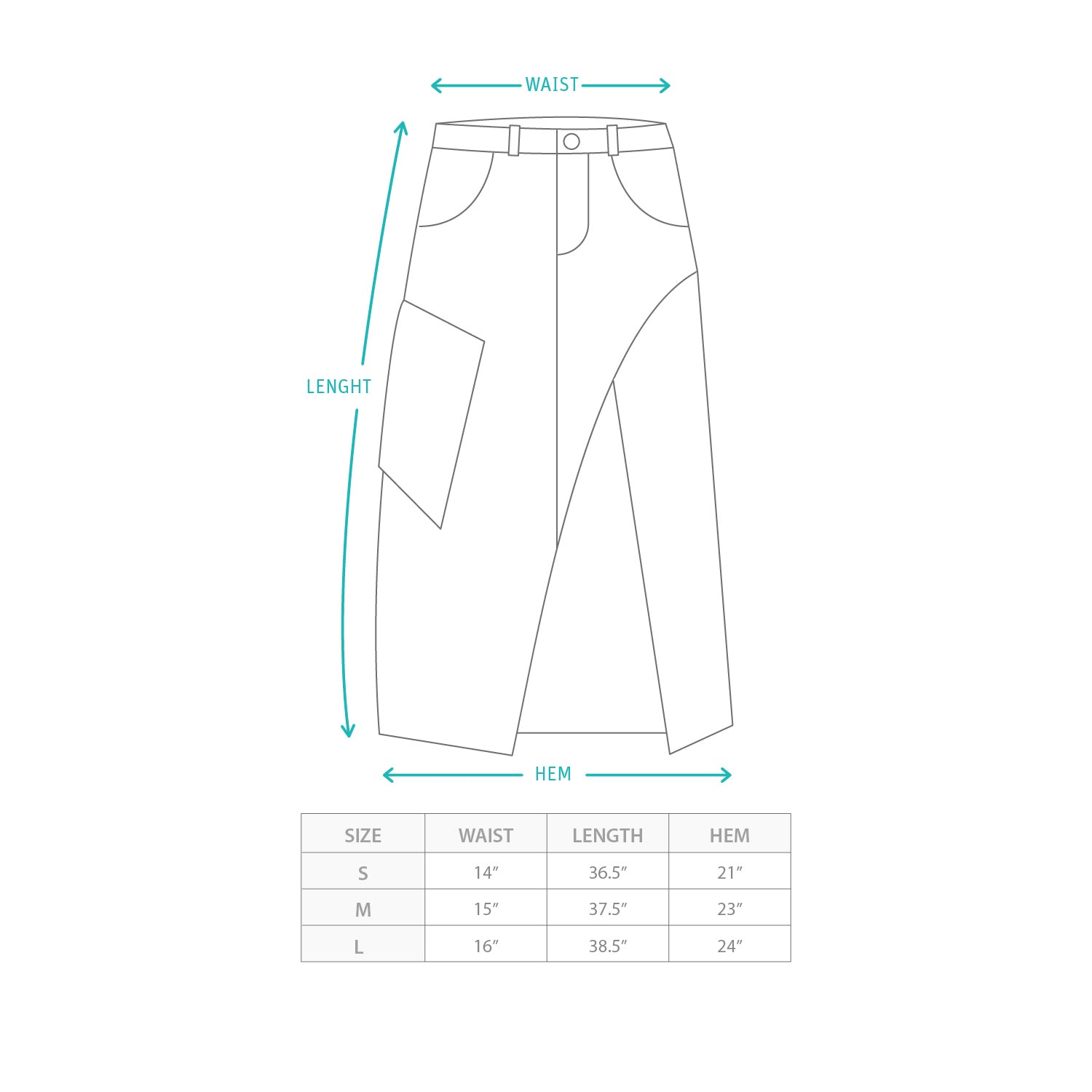 (DS026) Washed Split Dress Size Chart