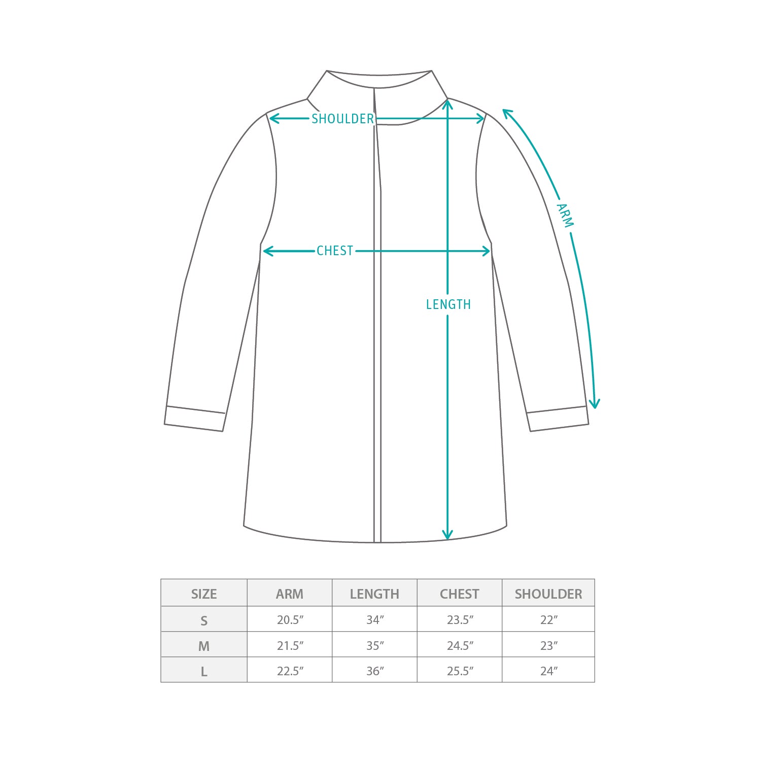 (JK383) Colorblock 2 Way M51 Fishtail Parka Size Chart