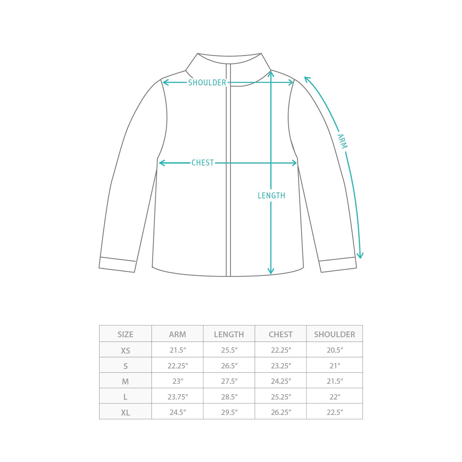 (JK396) Solotex Coach Jacket Size Chart