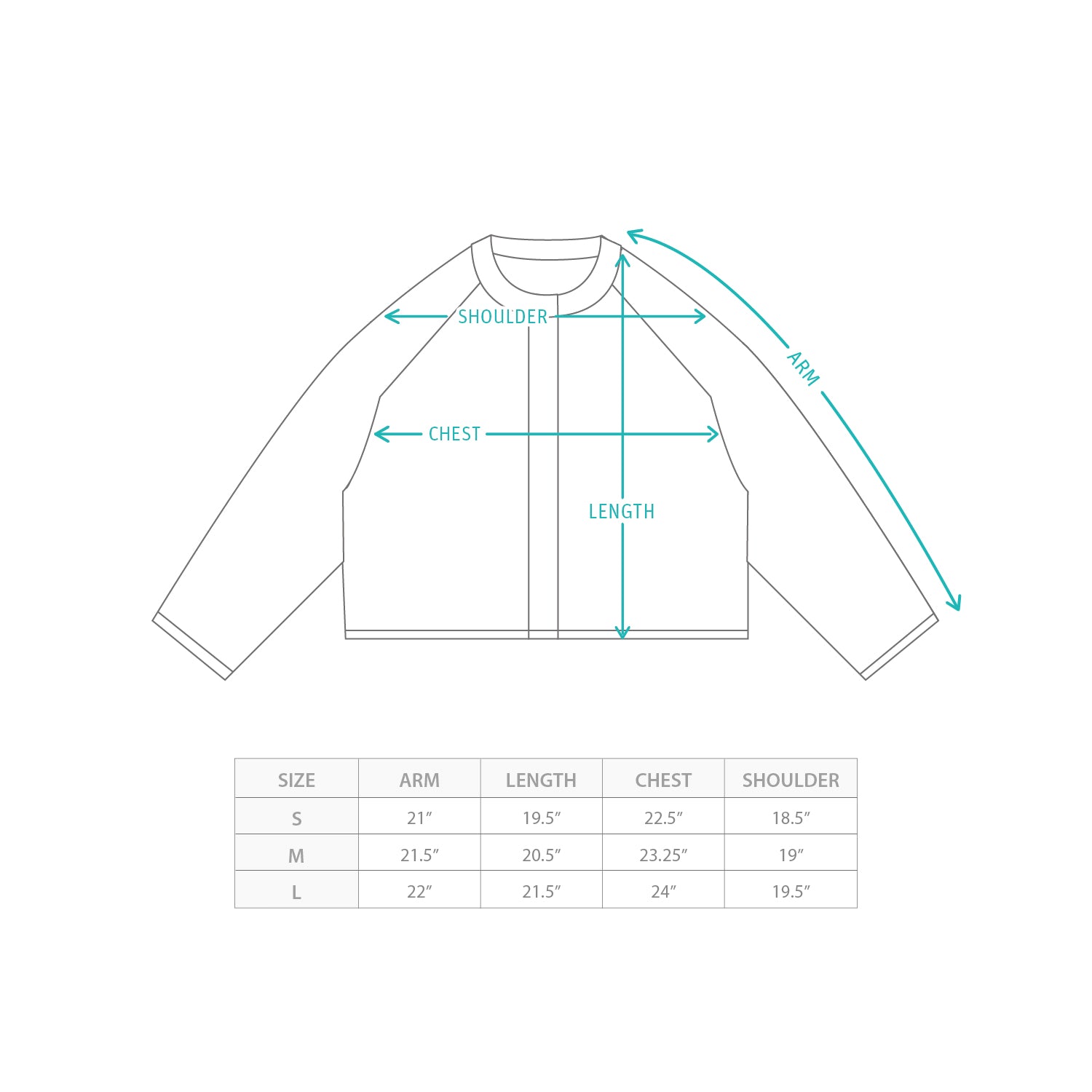 (JK465) Raw Edge Patchwork Jacket Size Chart