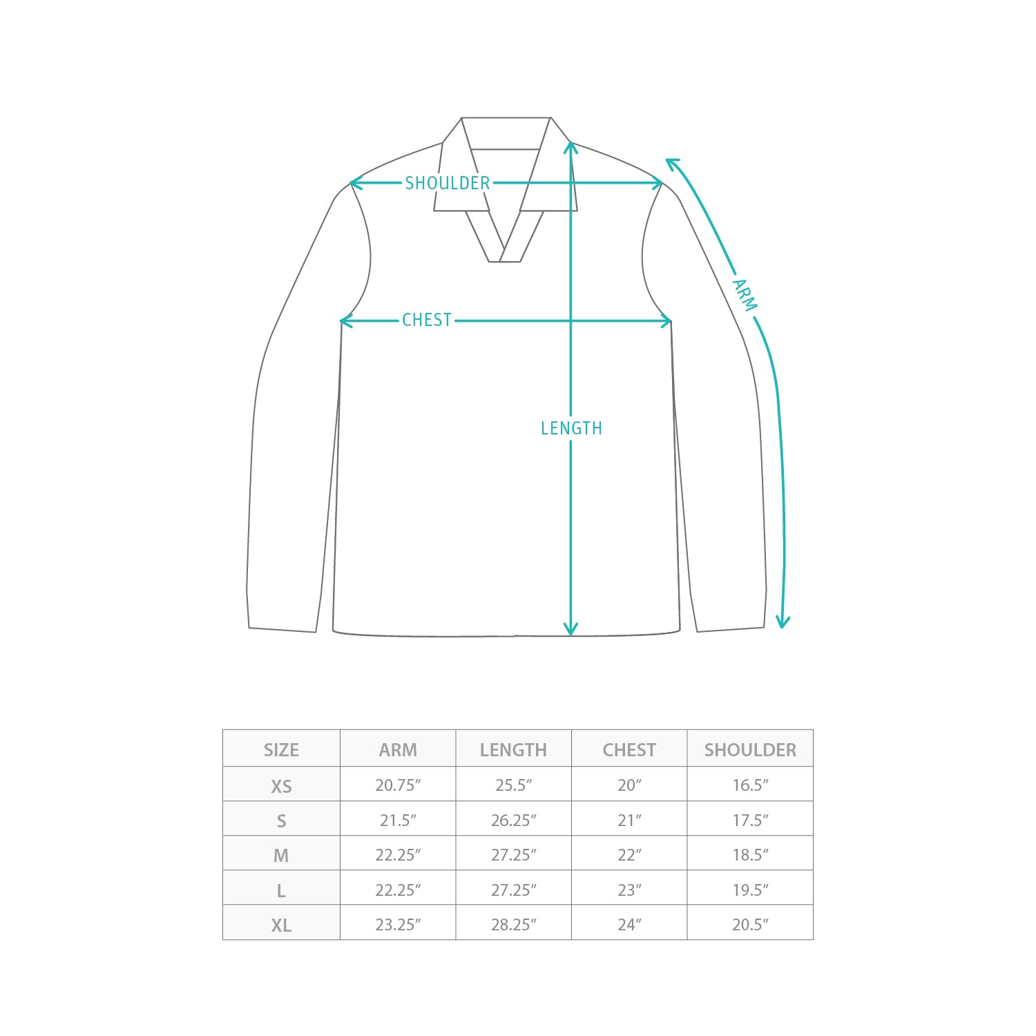 (KN065) Knit Jersey Size Chart