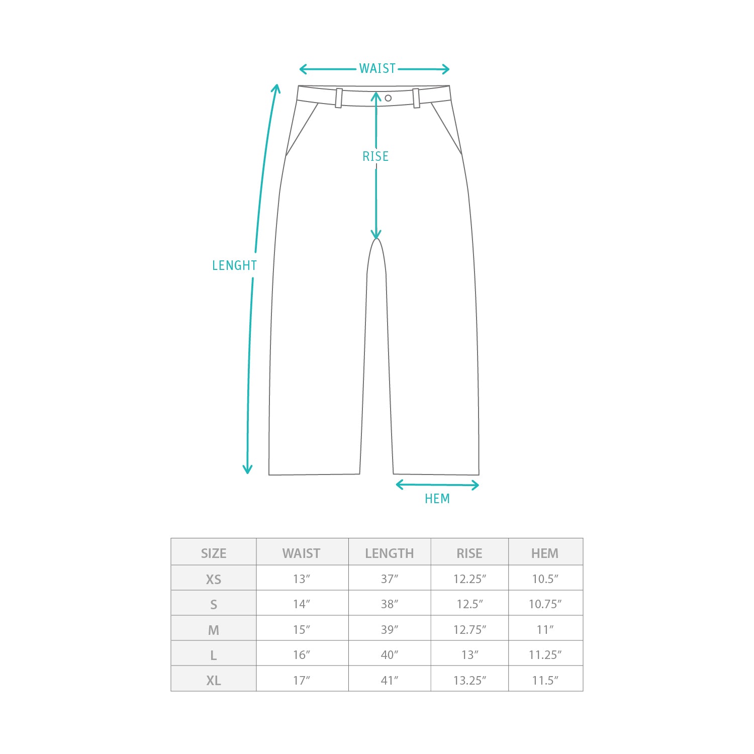 (PT461) Washed Balloon Pants Size Chart