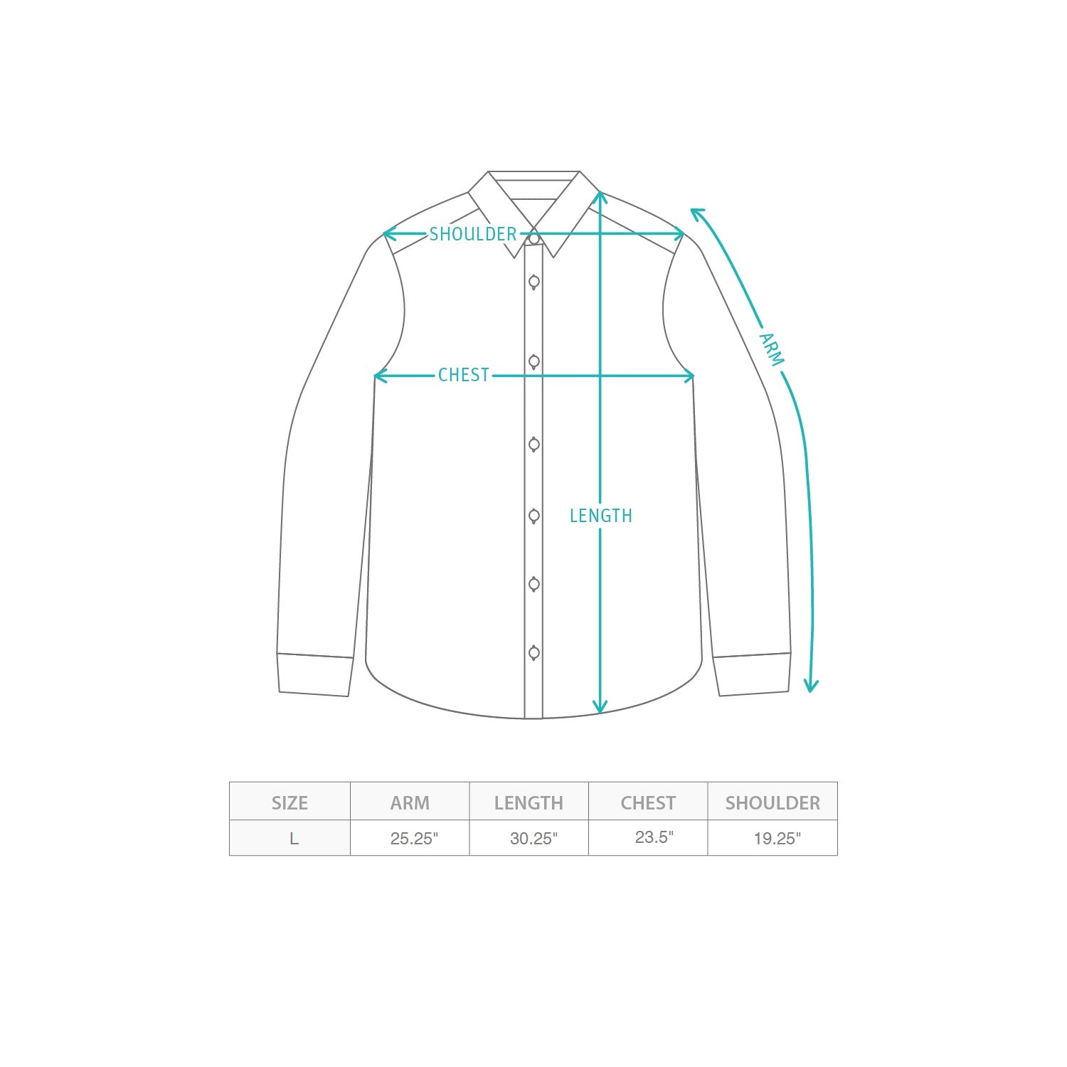 (SAM024) 橫間Tee樣品 Size Chart