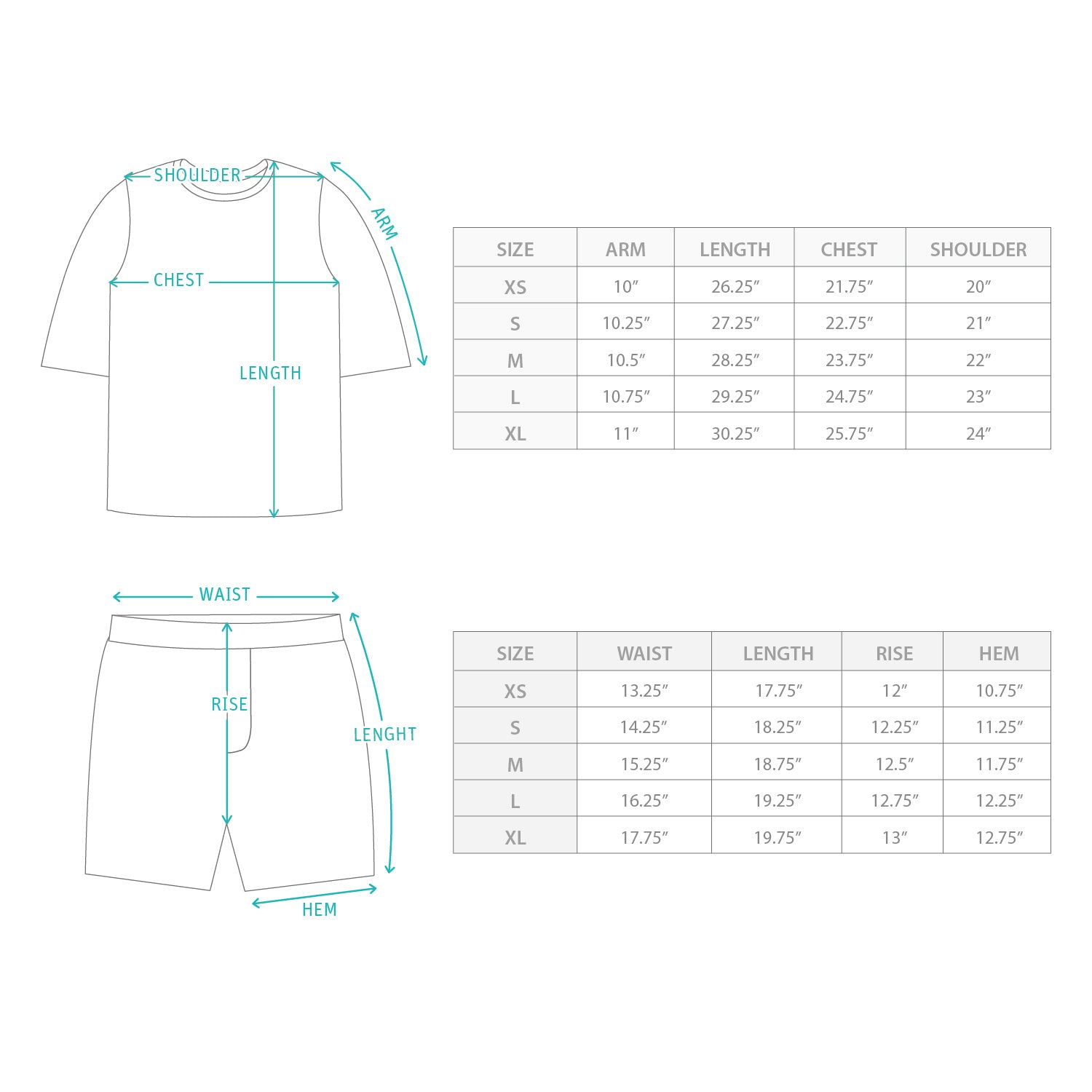 (SE003) 4合1旅行套裝 Size Chart