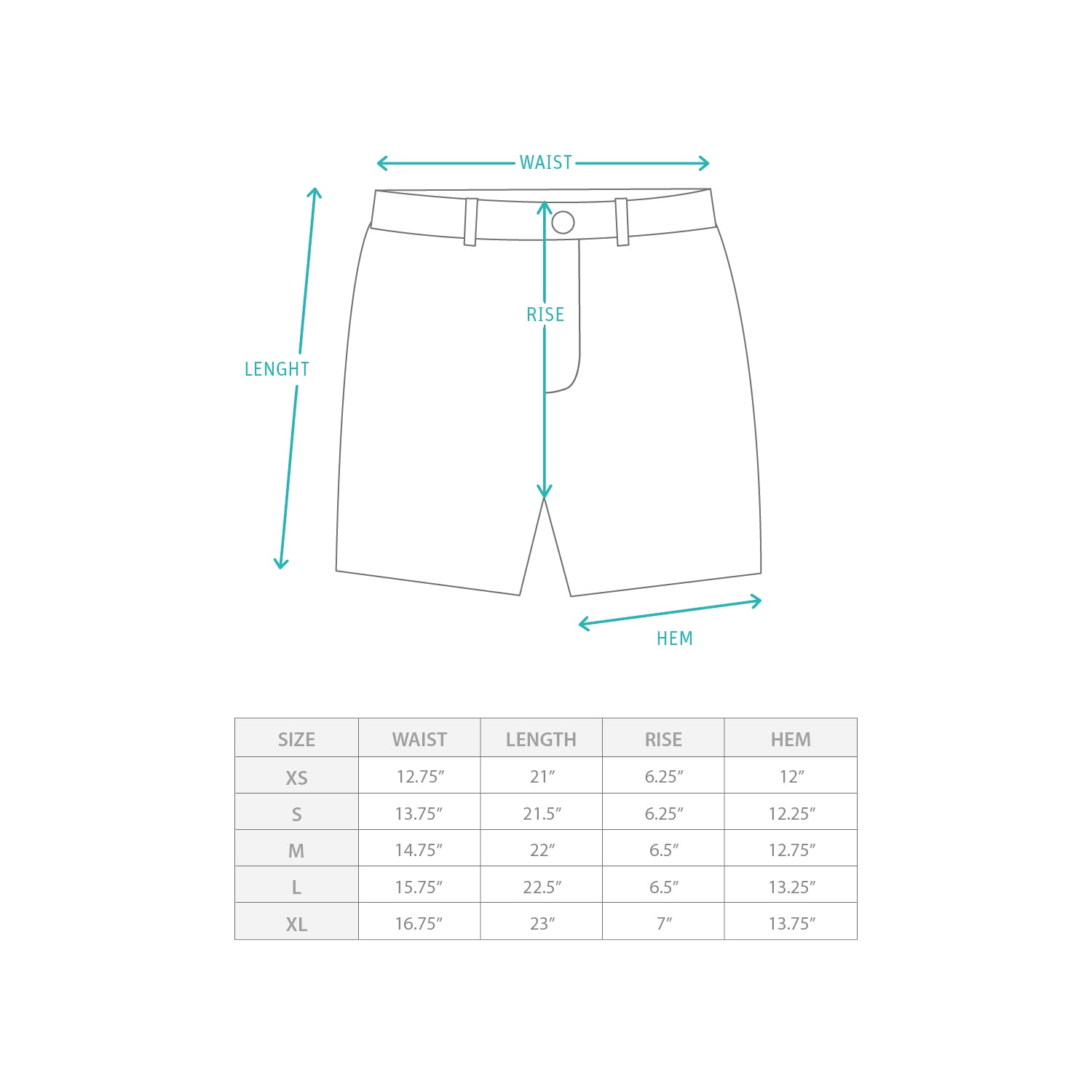 (SP370) Garment Dye Wash Cargo Shorts Size Chart