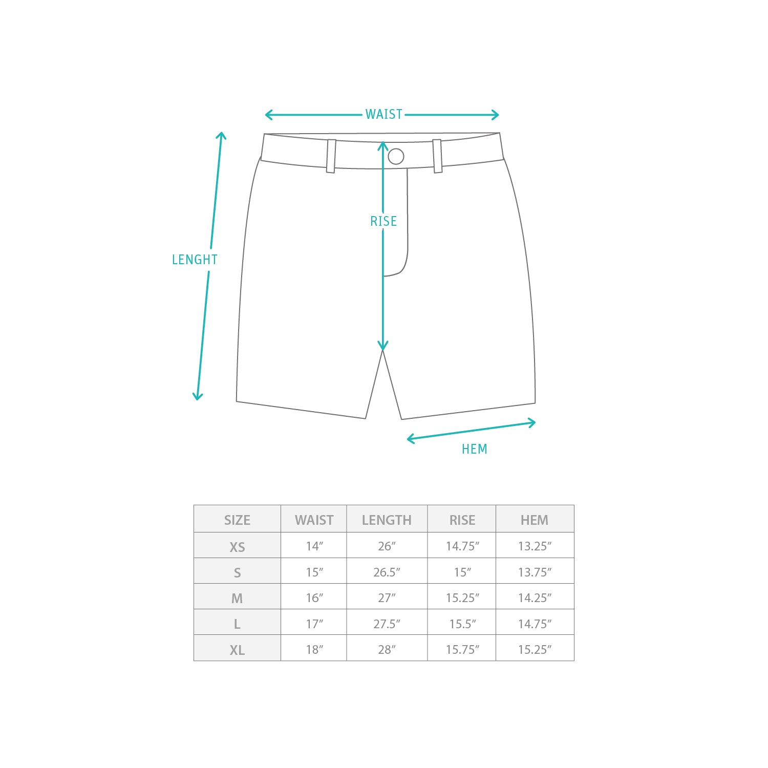 (SP453) 闊身牛仔短褲 Size Chart