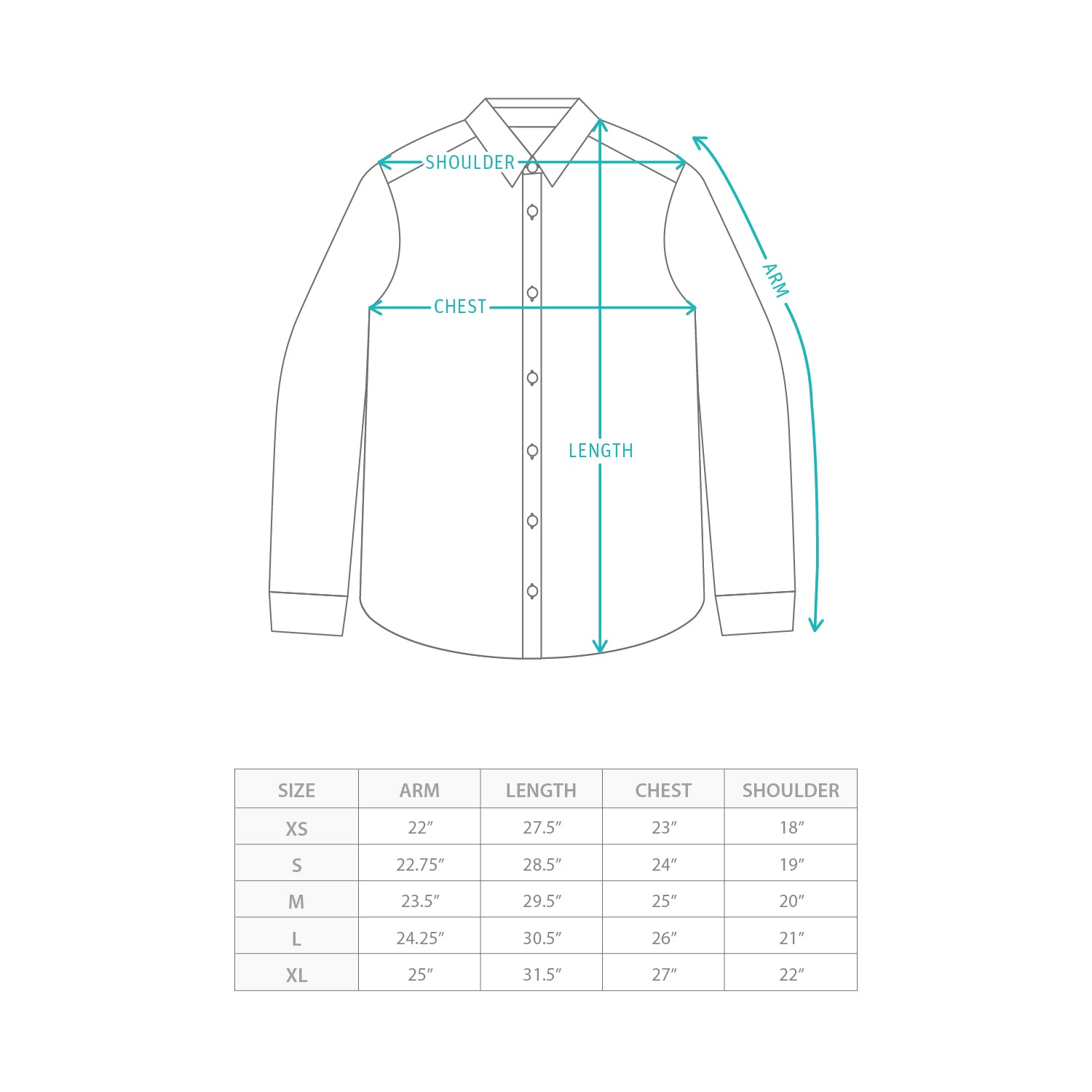 (ST469) 格紋拼布恤衫 Size Chart
