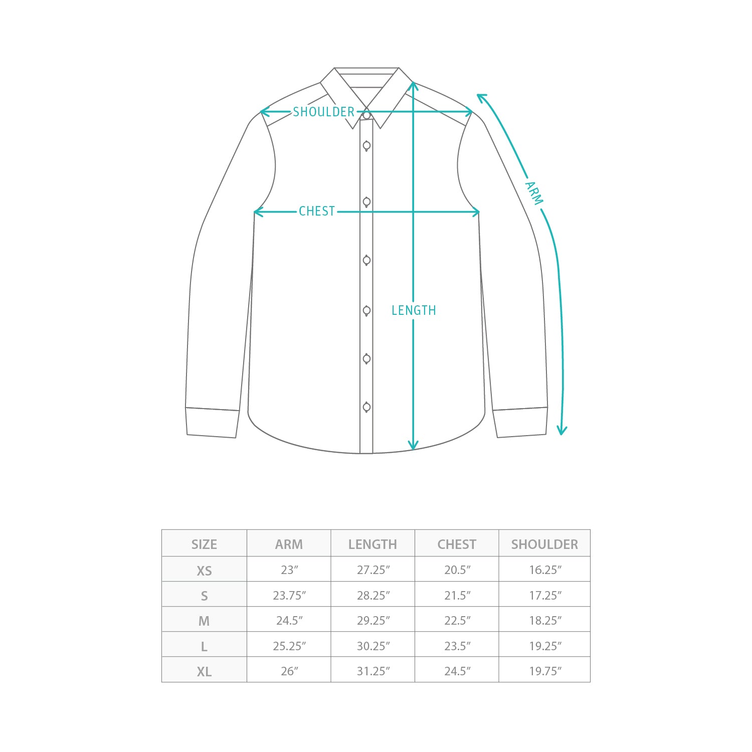 (ST470) 拼布恤衫 Size Chart