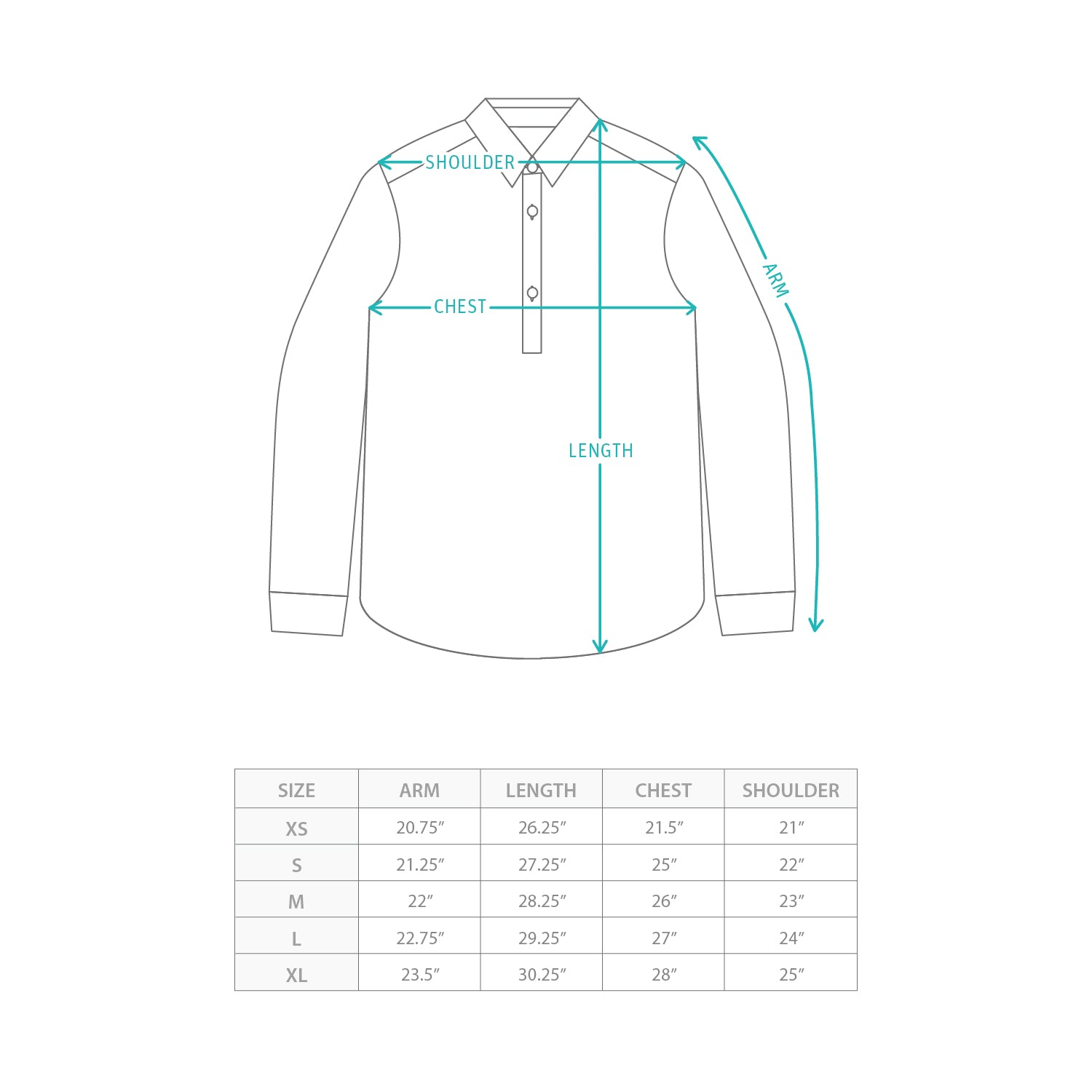 (ST478) 索繩連袋恤衫 Size Chart