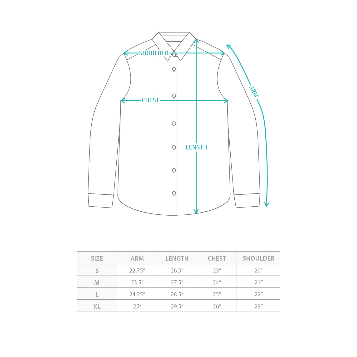 (ST511) 機能涼感恤衫 Size Chart