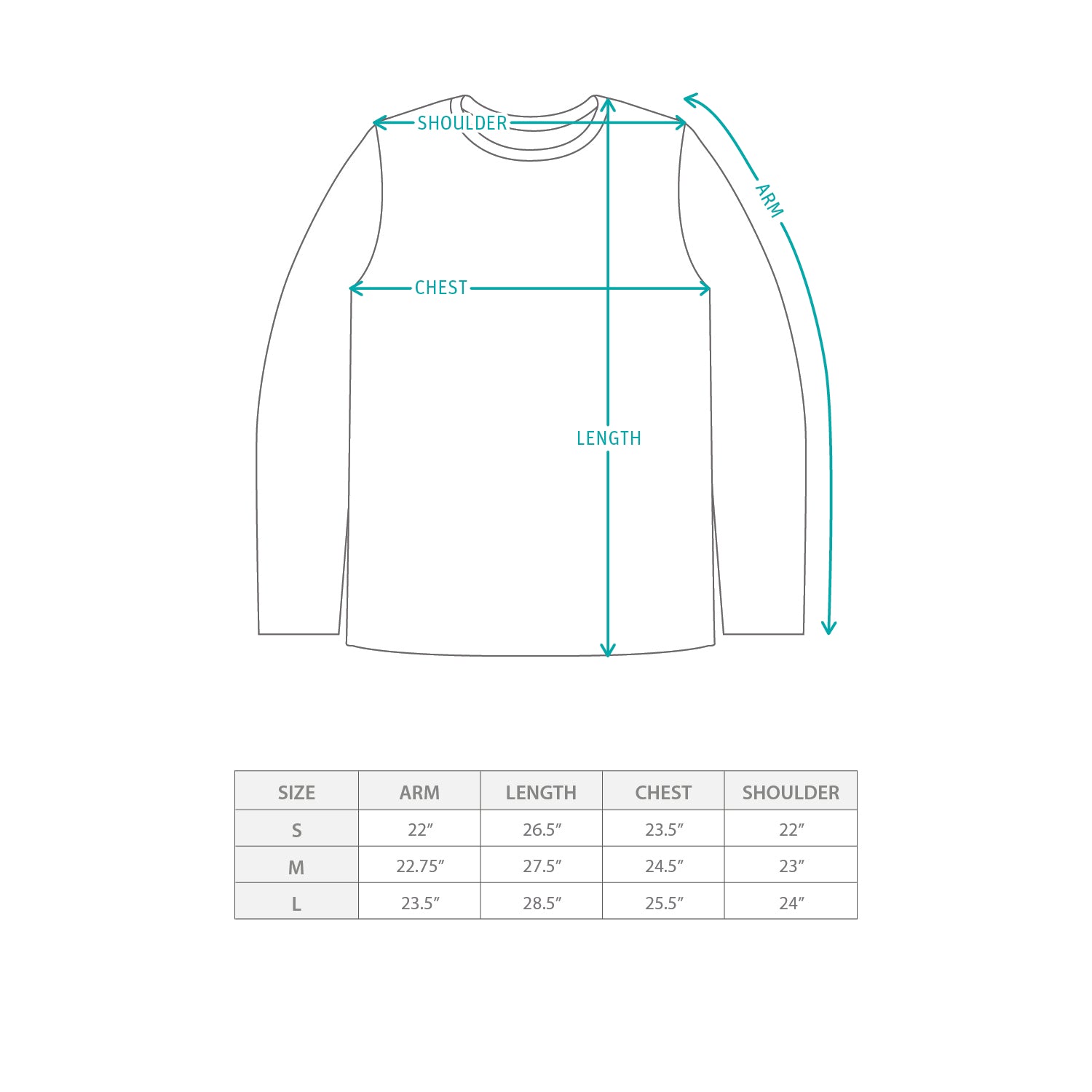 (SW469) Embroidery Patch Destroyed Sweater Size Chart