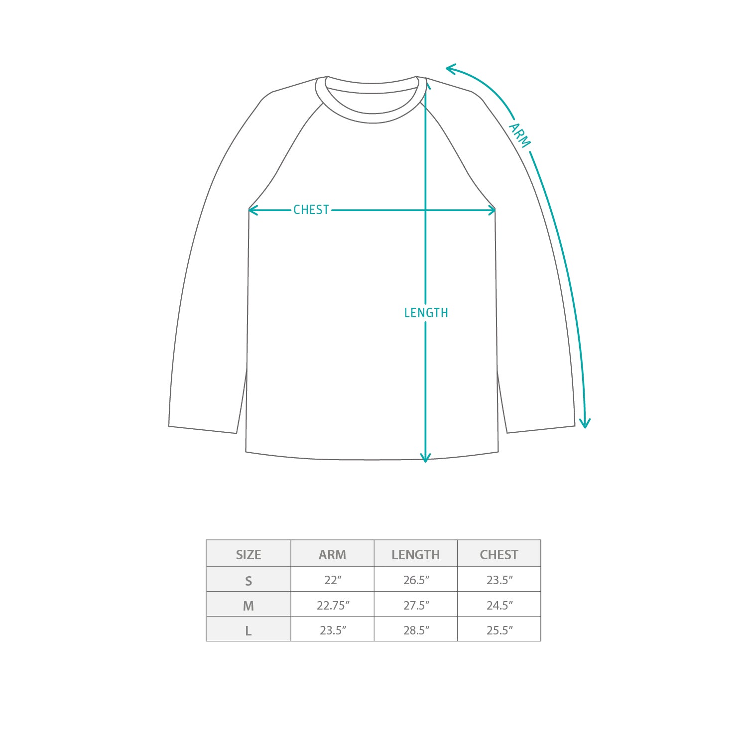 (SW485) Raw Edge Embroidery Sweater Size Chart