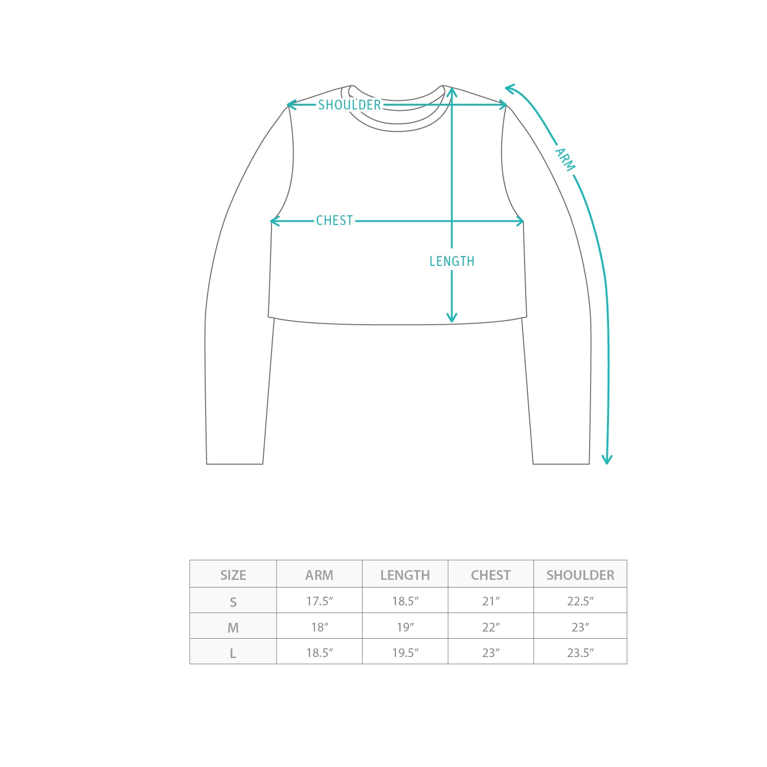 (SW522) Cropped Patchwork Sweater Size Chart