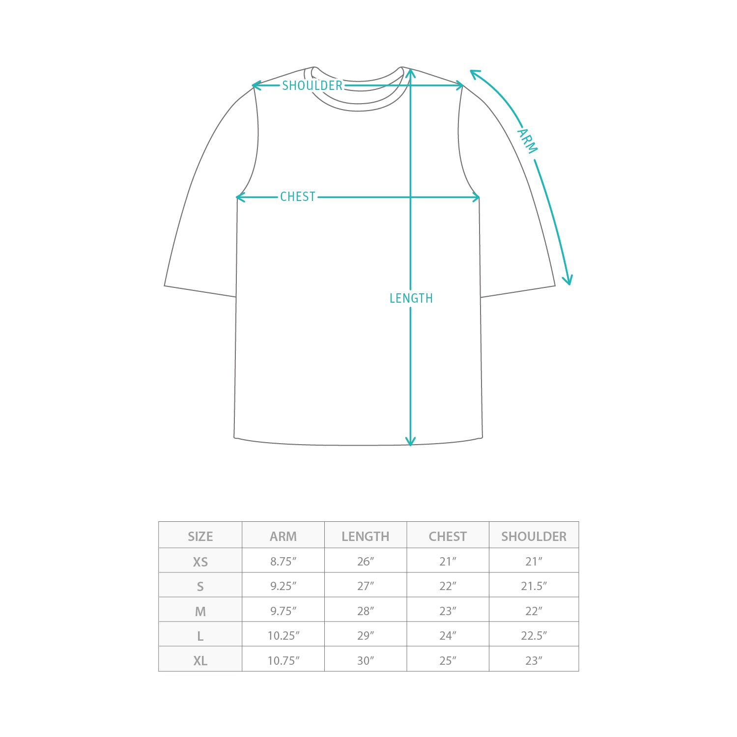(TP1578) 洗水亨利領Tee Size Chart