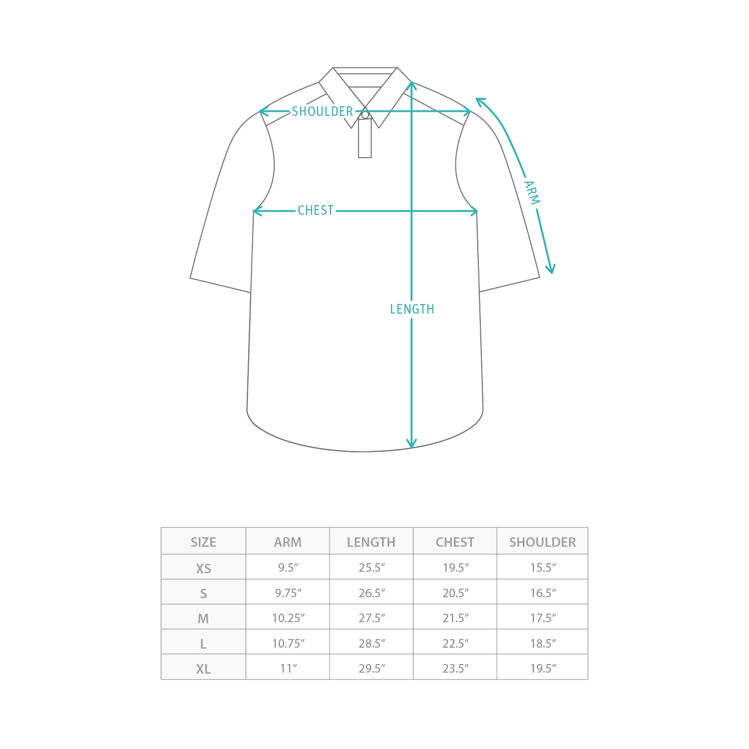 (TP1614) P仔繡花Logo Polo Size Chart