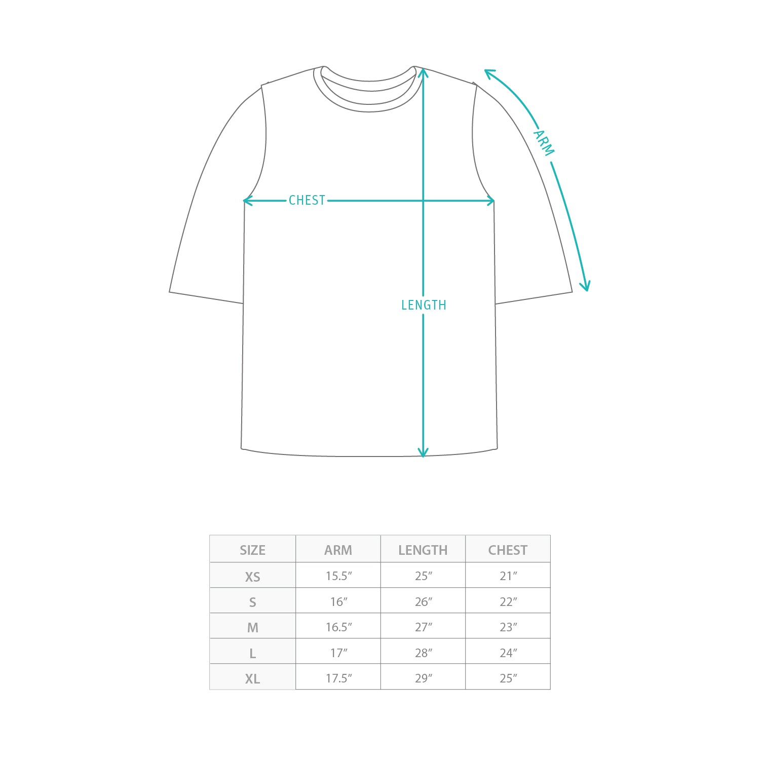 (TP1660) 學院風字句洗水Tee Size Chart