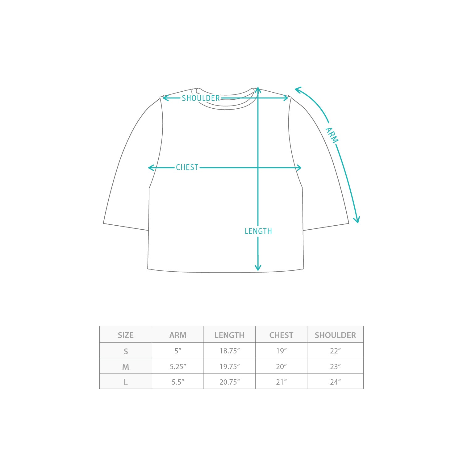 (TP1811) Washed Cropped Tee Size Chart