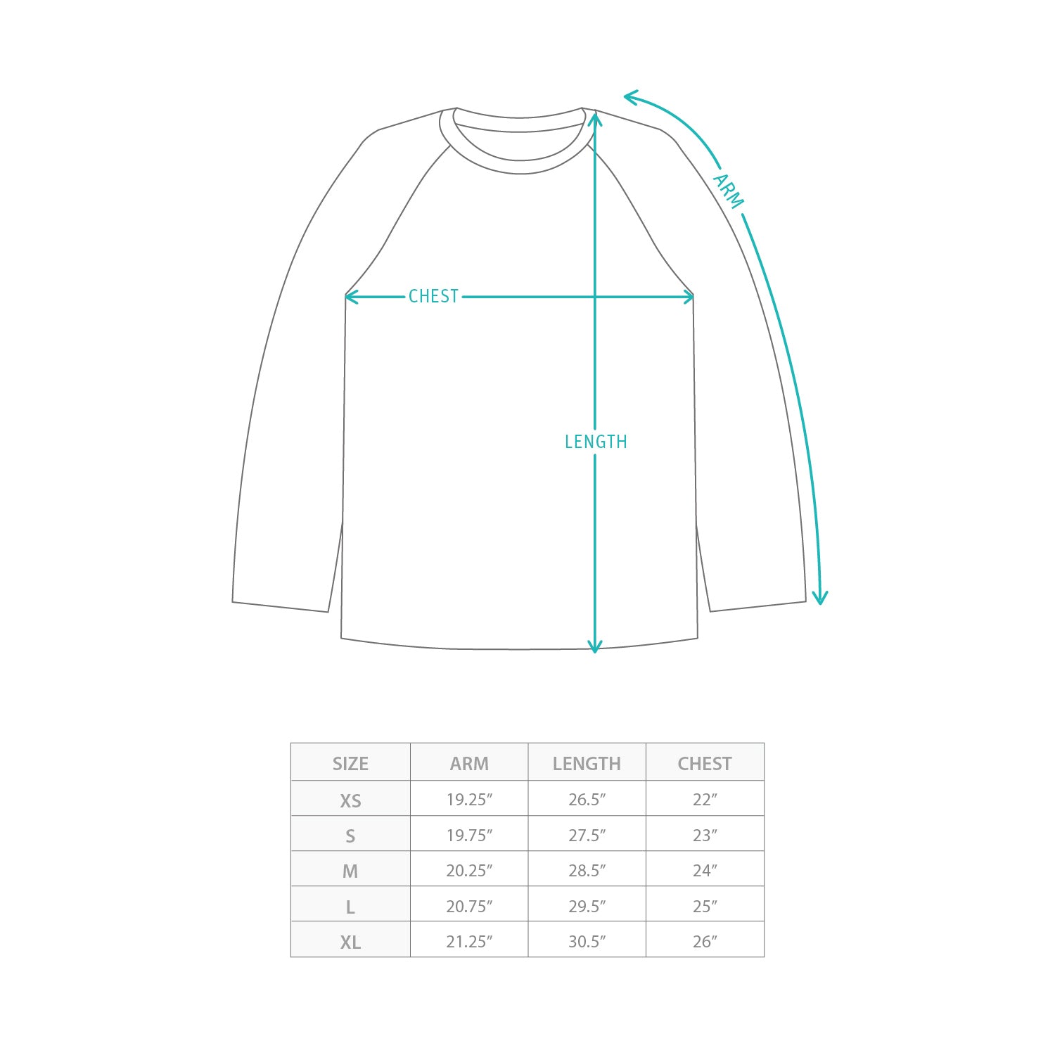(TP1847) 涼感標語Tee Size Chart