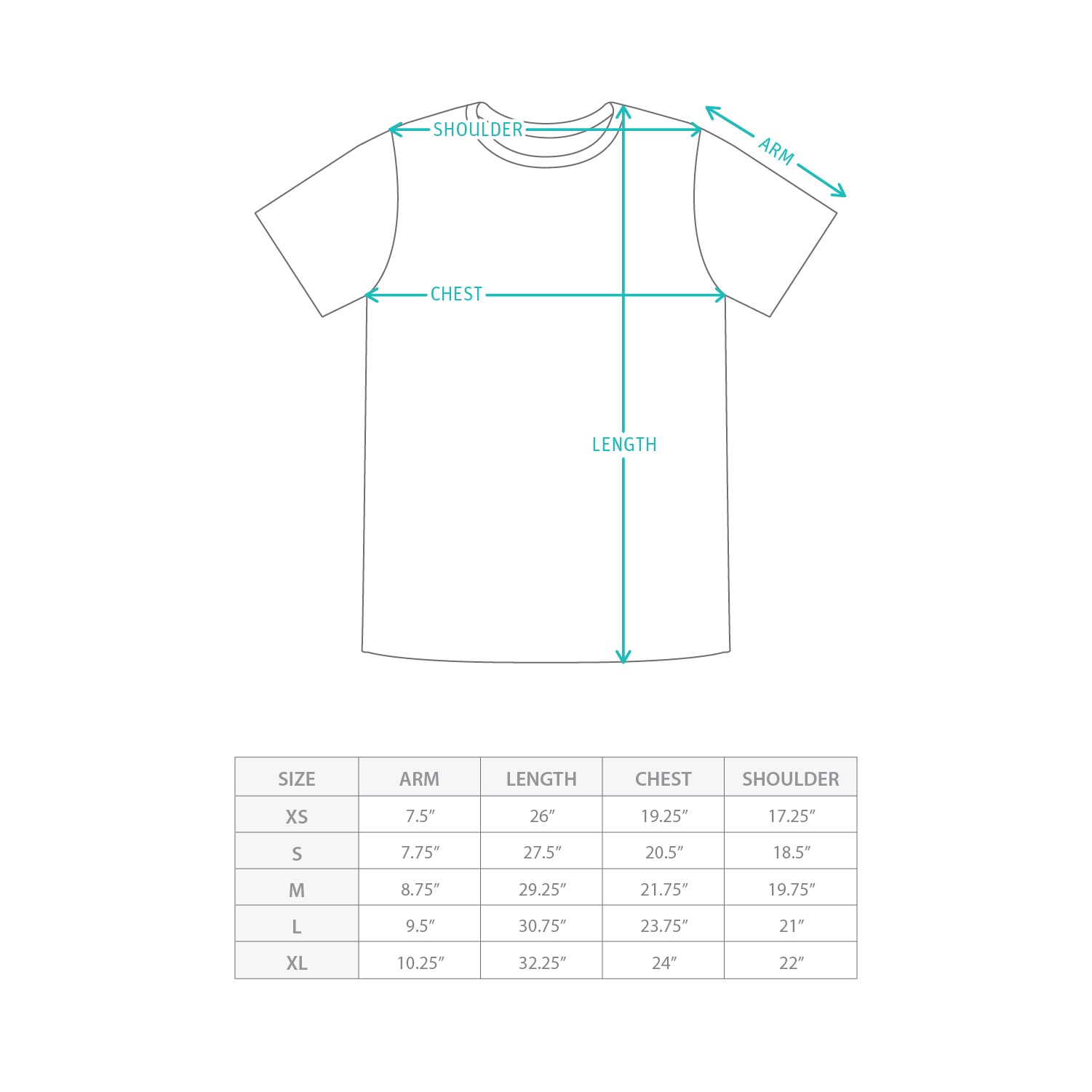 (ZT1908) Gold Teeth Rock 'N' Roll Graphic Tee Size Chart