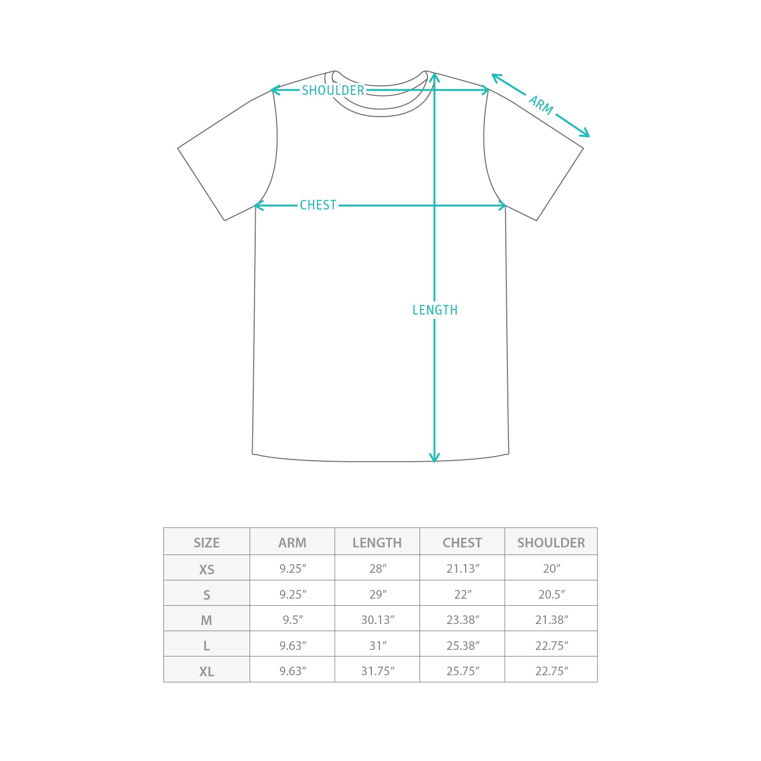 (ZT1751) Ghost Cat Graphic Tee Size Chart