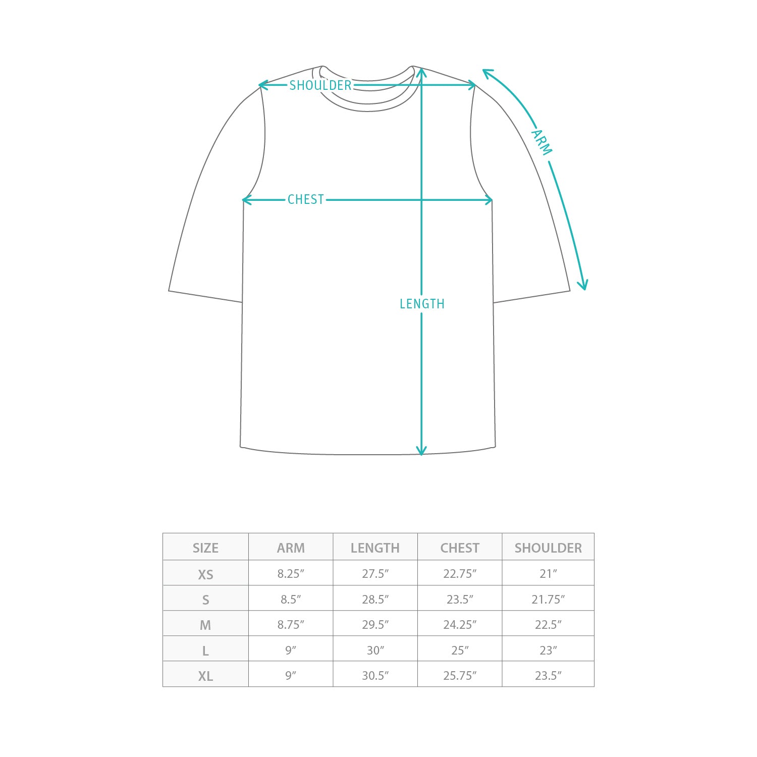 (ZT1874) Catarot V2.1 The Star Graphic Tee Size Chart
