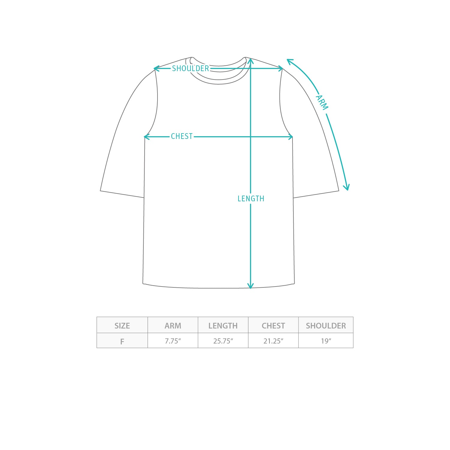 (ZT1911) Good Vibes Club Graphic Tee Size Chart