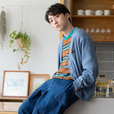 (CD082) Graphic Embroidery Cardigan