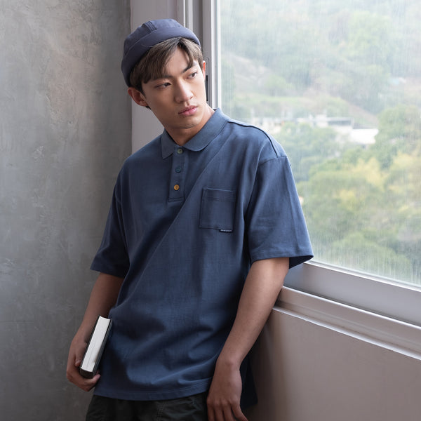(TP591) Color Button Polo Tee