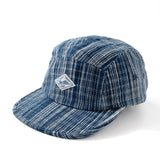 (AC227) Indigo 5 Panels Camp Cap