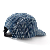 (AC227) Indigo 5 Panels Camp Cap