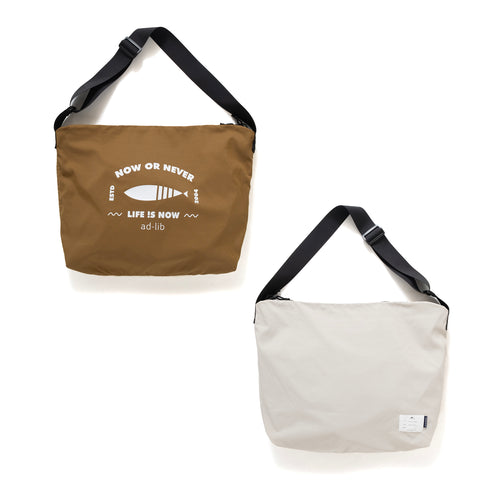(BA439) 2 Face Logo Messenger Bag