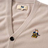 (CD082) Graphic Embroidery Cardigan