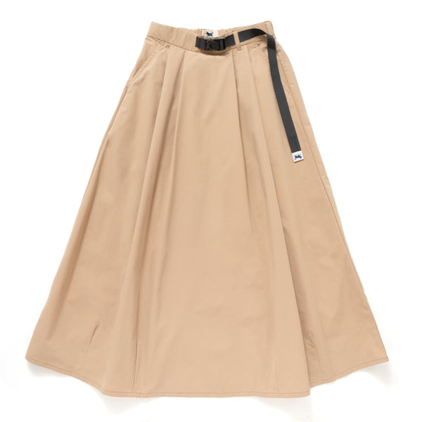 (YD005) Belted Pleated Midi Skirt
