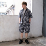 (YP318) Metroplaza Special Edition Black Paisley Shorts