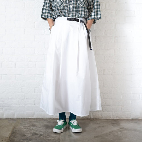 (YD005) Belted Pleated Midi Skirt