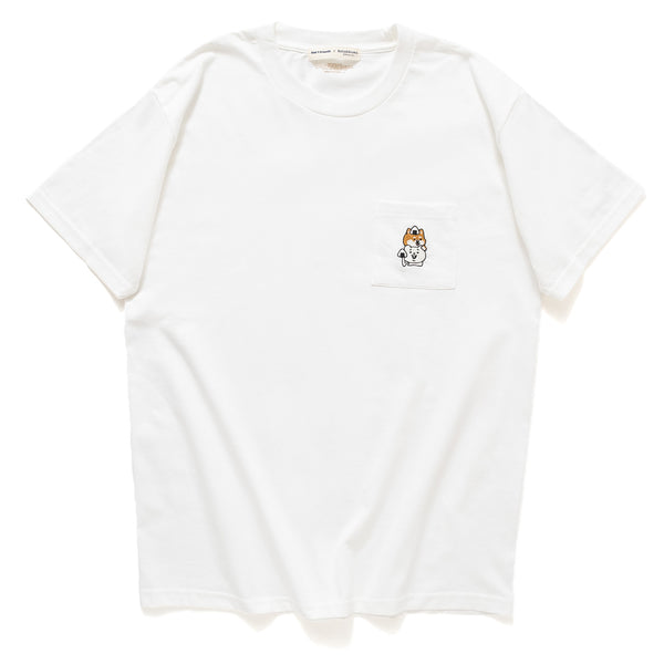 (EX405) Onigiri Embroidery Pocket Tee