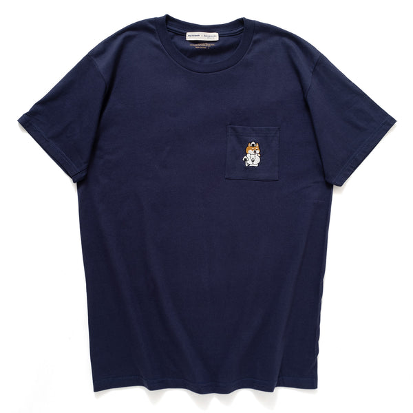 (EX405) Onigiri Embroidery Pocket Tee