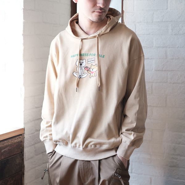 (EX410) Happiness Graphic Print Hoodie