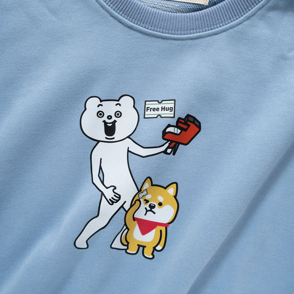 (EX407) Kids Free Hug Graphic Print Sweater