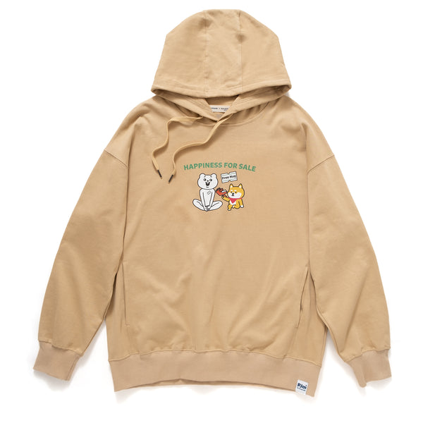 (EX410) Happiness Graphic Print Hoodie