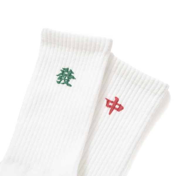 (ZA084) Mahjong Rich & Center Graphic Socks