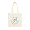 (EX372) Music Goes On Graphic Tote Bag