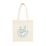 (EX372) Music Goes On Graphic Tote Bag