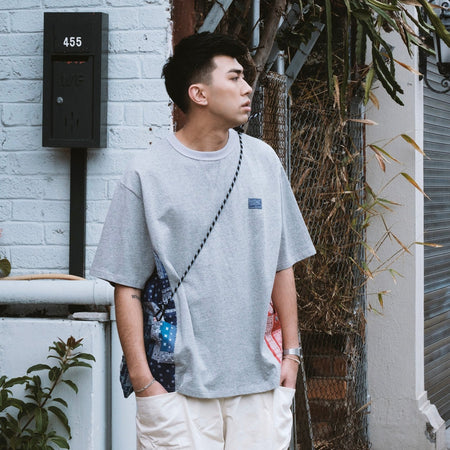 (YT936) Cropped Sleeve Tee
