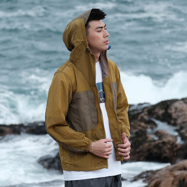 (JK307) Packable Mountain Windbreaker Jacket