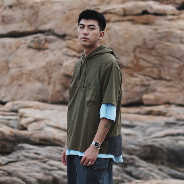 (TP907) Hooded Tech Tee