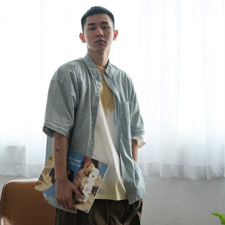 (TP905) Color Strap Pocket Tee