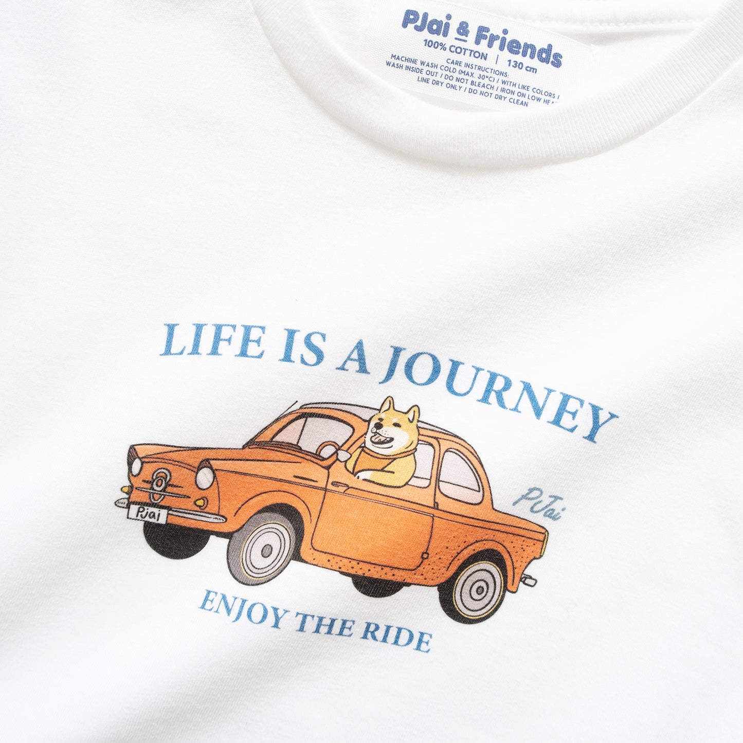 (ZT838) 童裝P仔 Life is a Journey 圖案印花Tee