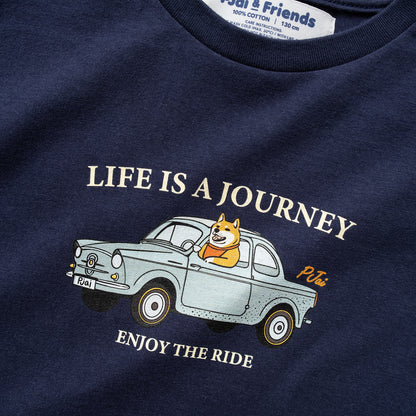 (ZT838) 童裝P仔 Life is a Journey 圖案印花Tee